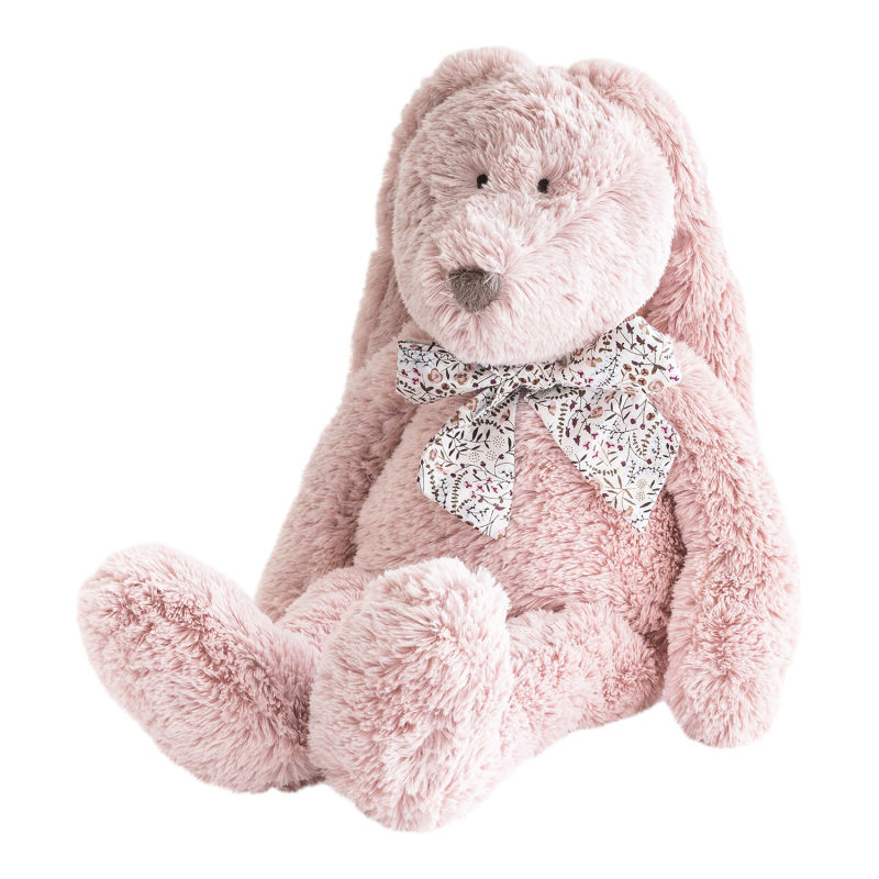  - flo lapin - peluche xl rose 50 cm 